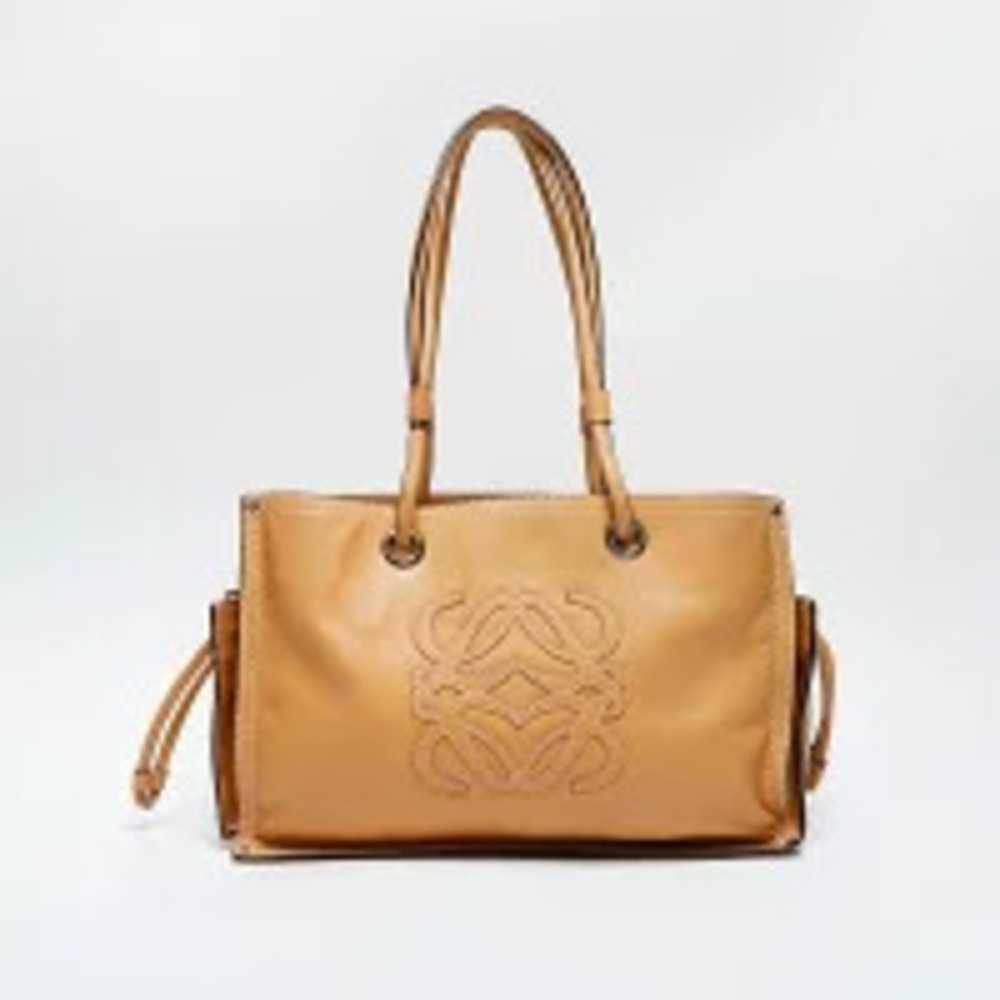 Loewe leather bag brown tote logo